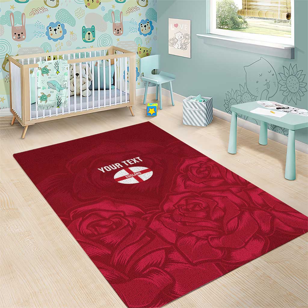 Custom England Rugby 2025 Area Rug Go Champions Red Rose