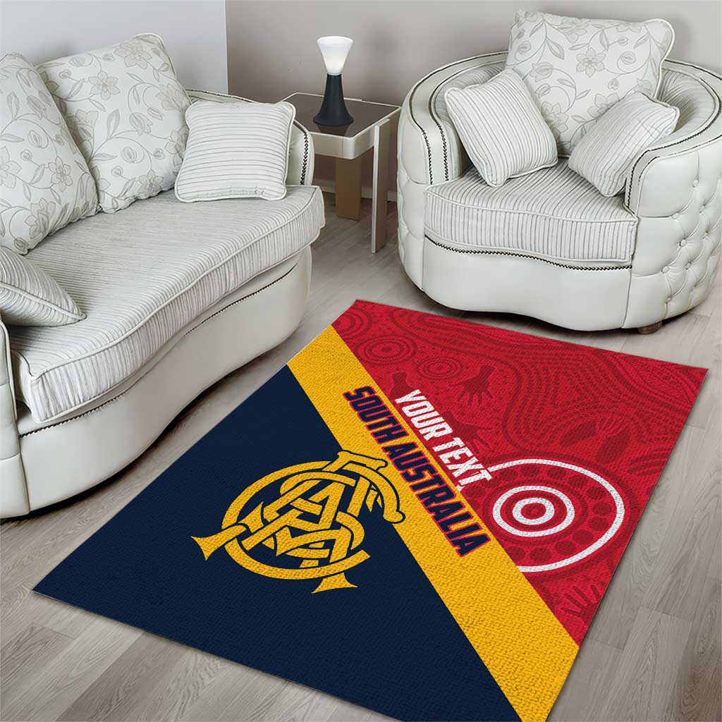 Custom South Australia Cricket Area Rug Go Champions - Aboriginal Art