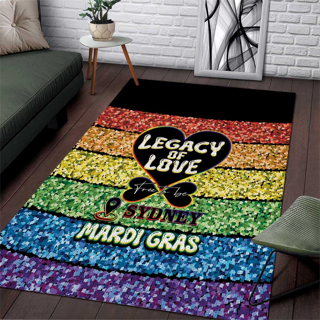 Free To Be Sydney Mardi Gras Area Rug Legacy Of Love