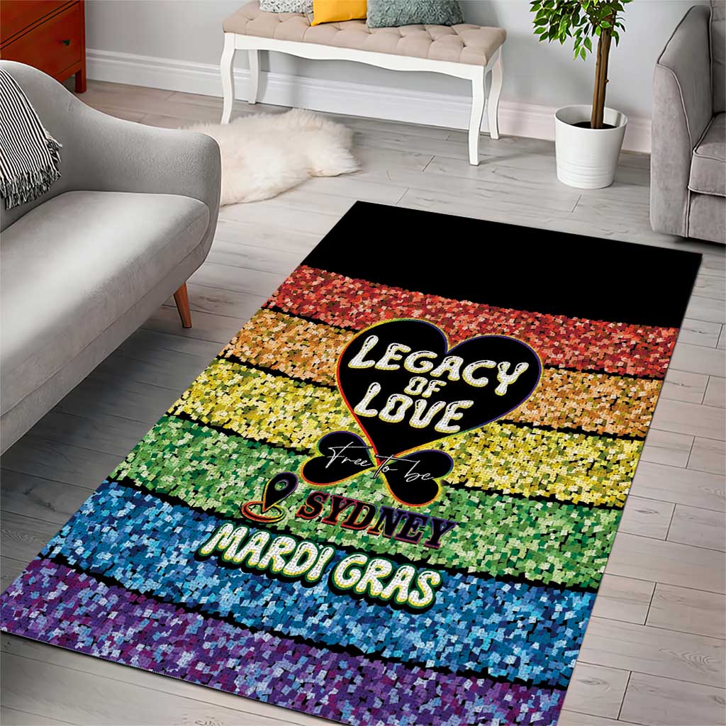 Free To Be Sydney Mardi Gras Area Rug Legacy Of Love