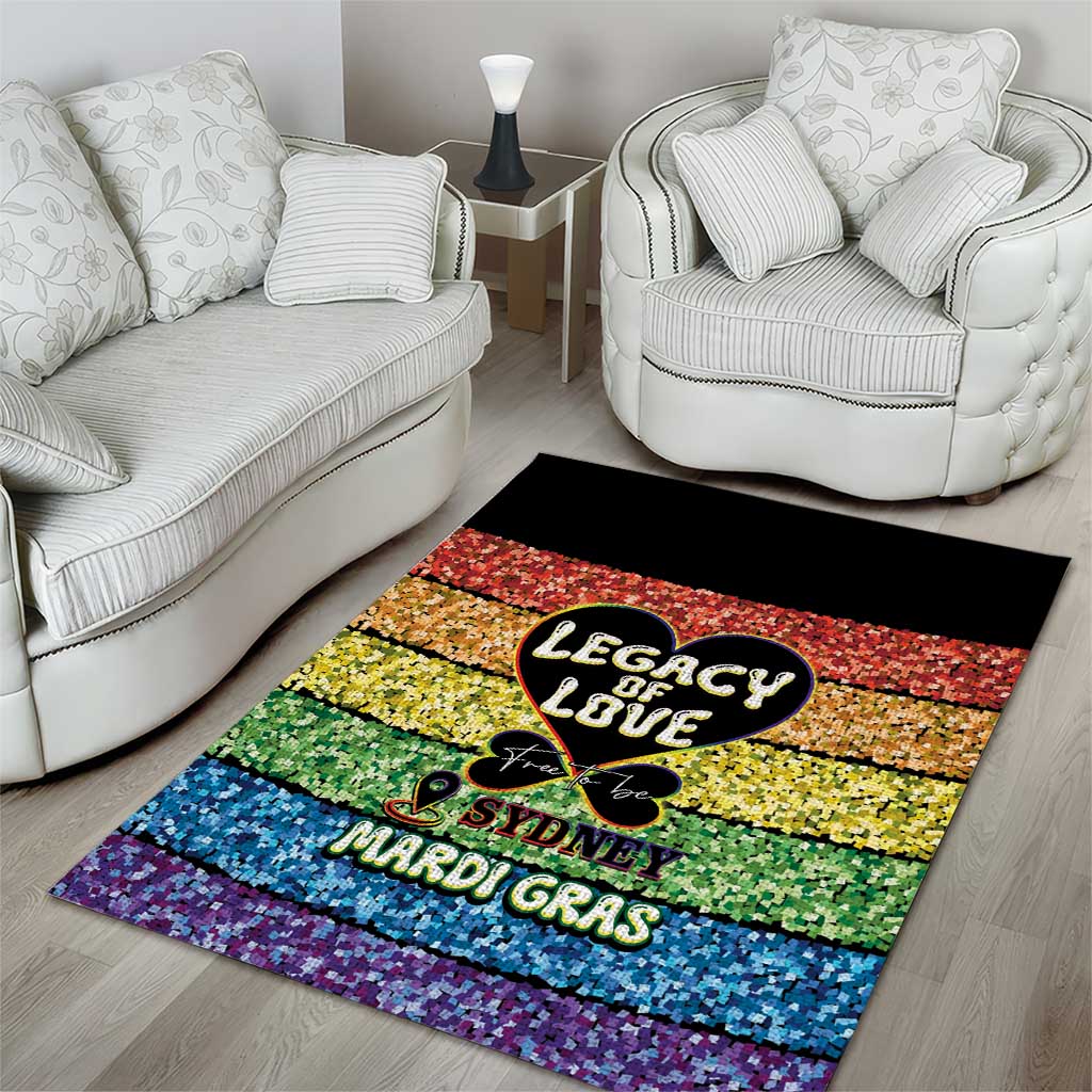 Free To Be Sydney Mardi Gras Area Rug Legacy Of Love