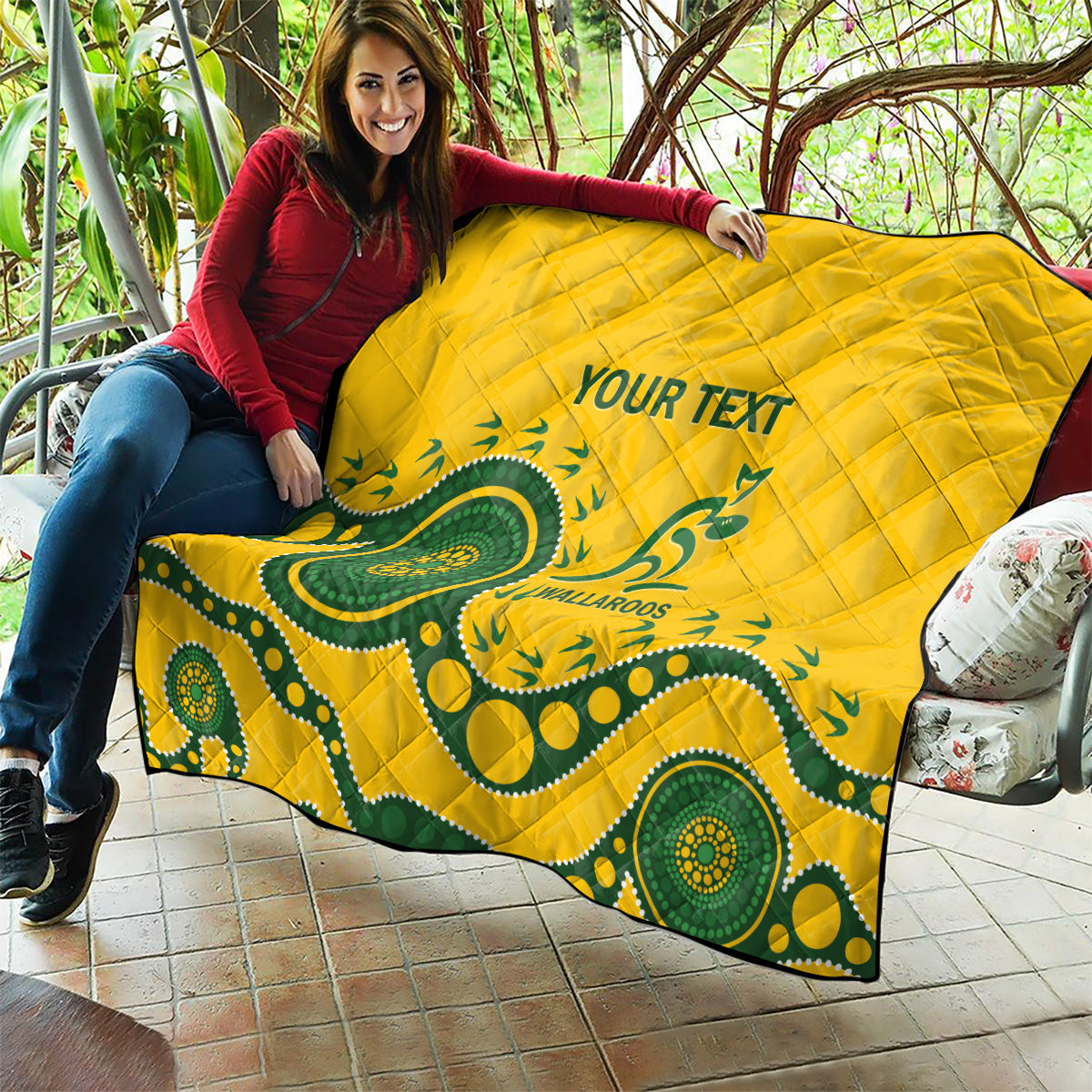 Custom Australia Rugby Quilt Go Wallaroos 2024 Pacific Aboriginal Art