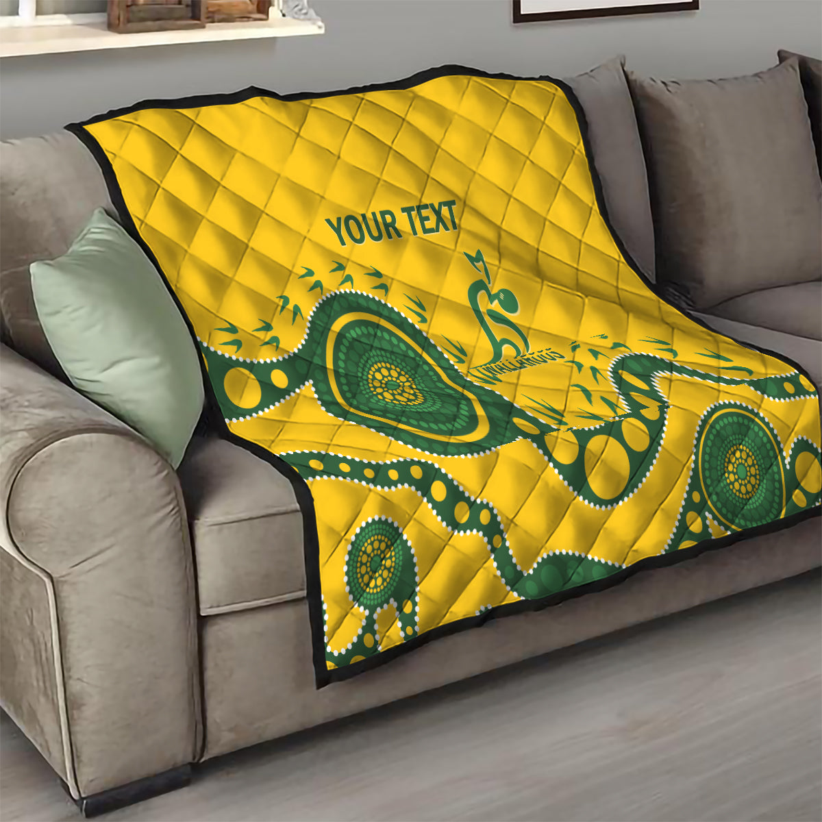 Custom Australia Rugby Quilt Go Wallaroos 2024 Pacific Aboriginal Art