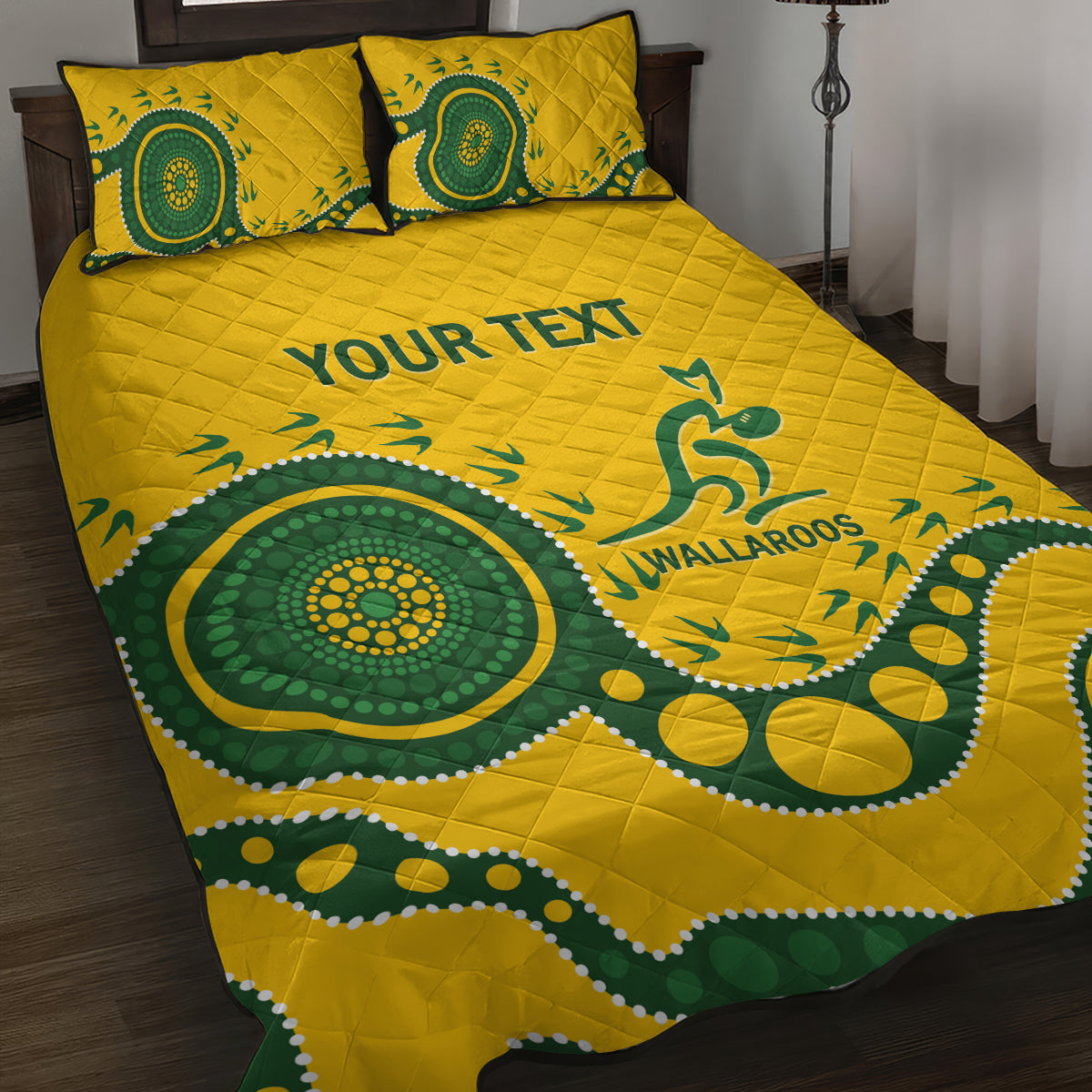 Custom Australia Rugby Quilt Bed Set Go Wallaroos 2024 Pacific Aboriginal Art