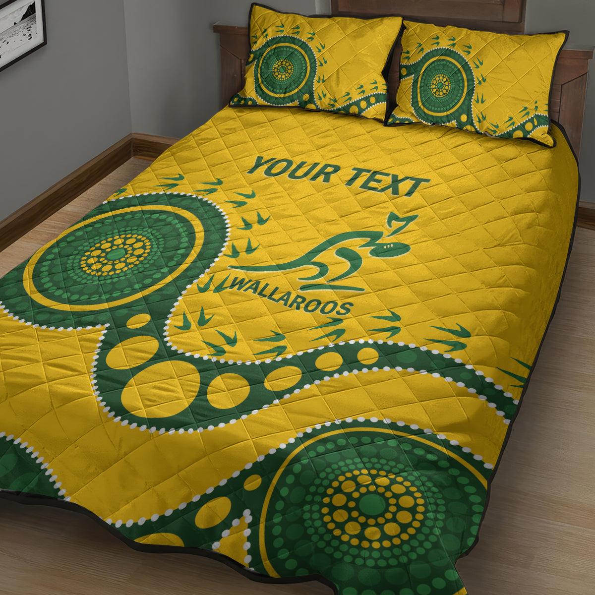 Custom Australia Rugby Quilt Bed Set Go Wallaroos 2024 Pacific Aboriginal Art