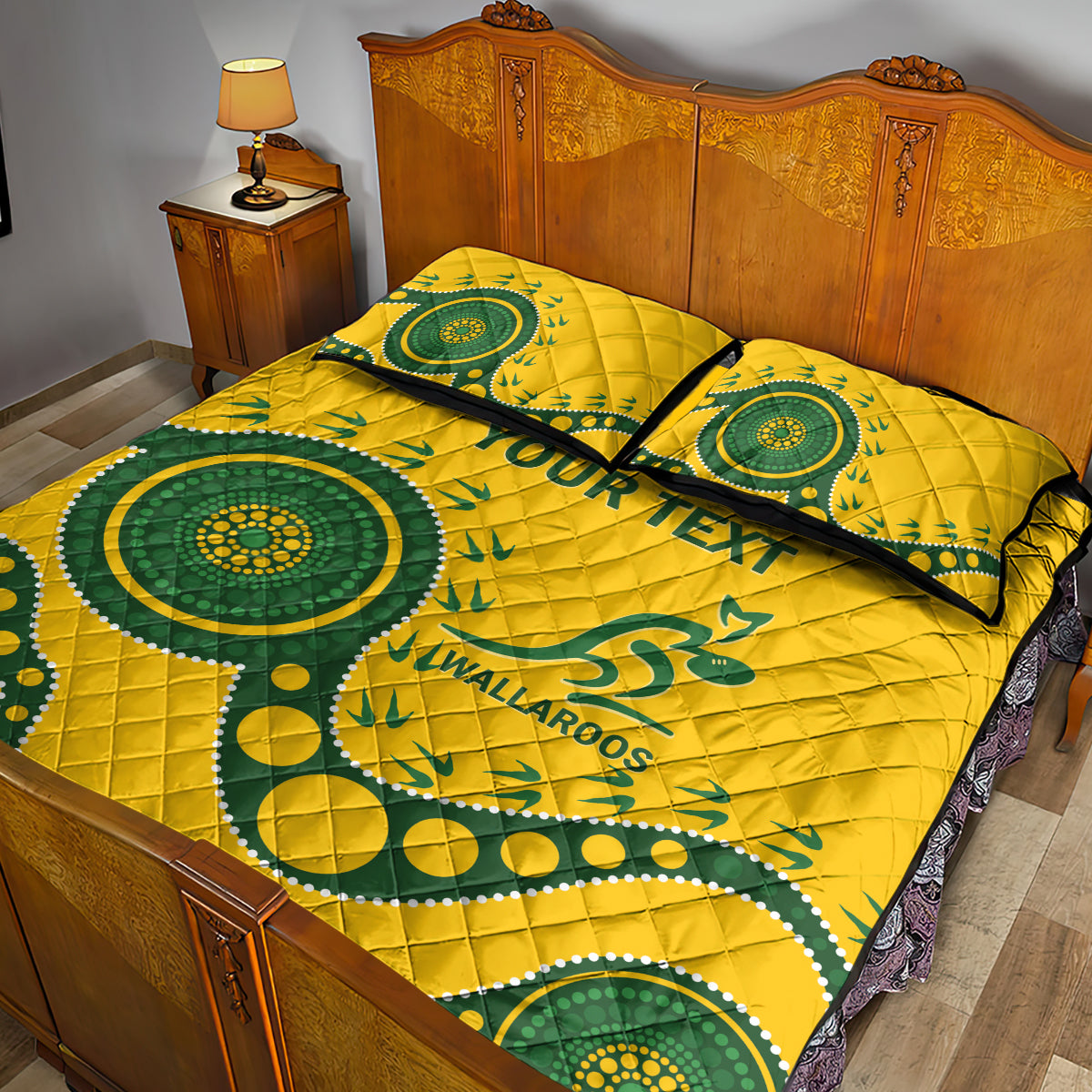 Custom Australia Rugby Quilt Bed Set Go Wallaroos 2024 Pacific Aboriginal Art