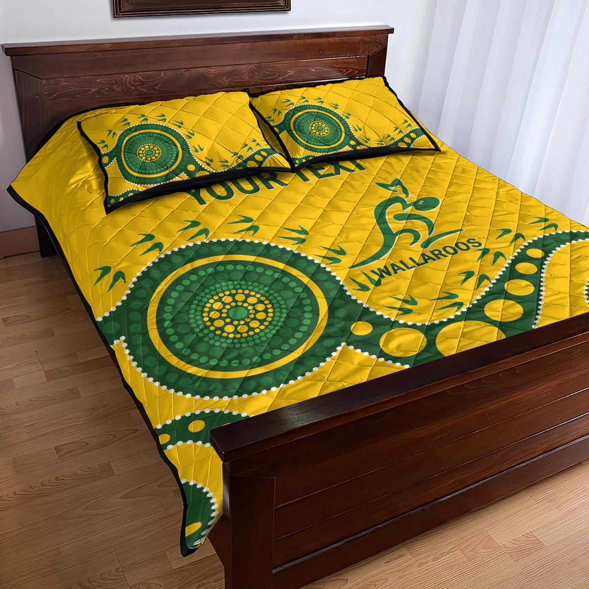 Custom Australia Rugby Quilt Bed Set Go Wallaroos 2024 Pacific Aboriginal Art