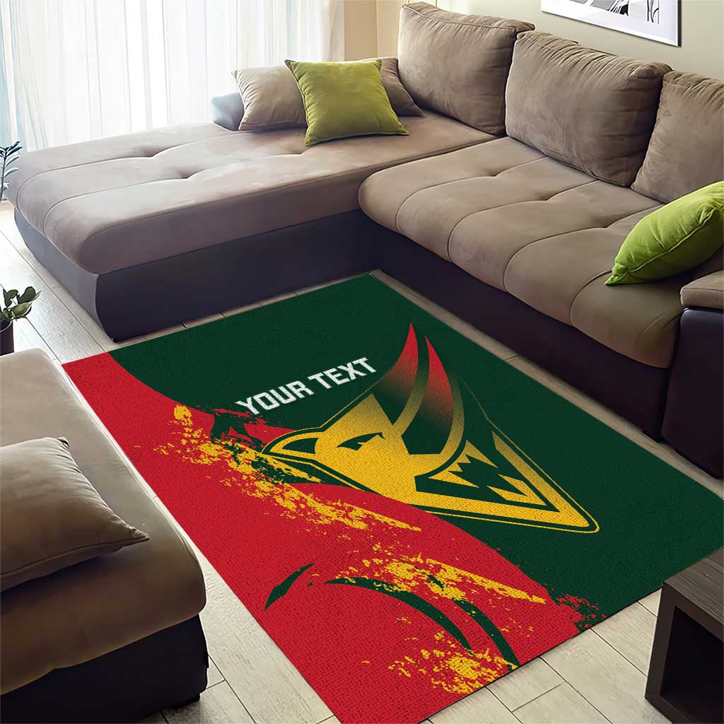 Custom Australia Tasmania Cricket Area Rug Go Tasmanian Tigers - Grunge Style