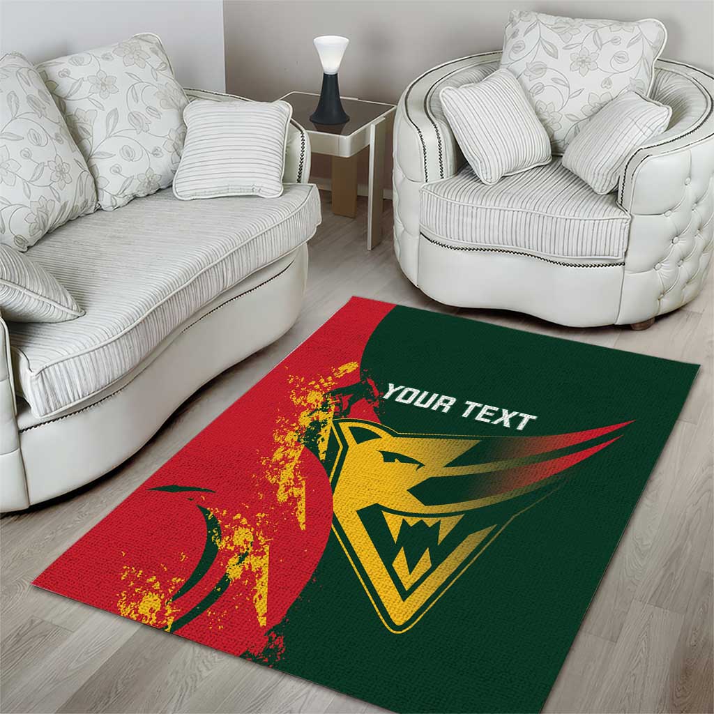 Custom Australia Tasmania Cricket Area Rug Go Tasmanian Tigers - Grunge Style