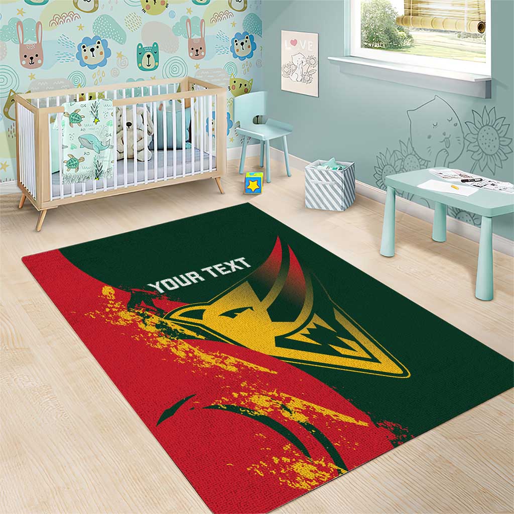 Custom Australia Tasmania Cricket Area Rug Go Tasmanian Tigers - Grunge Style