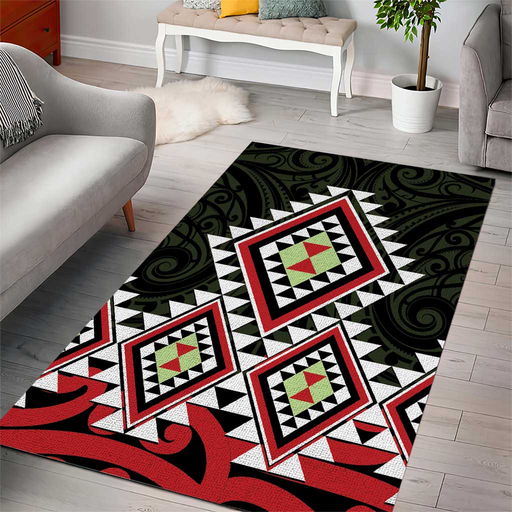 Kia Ora Aotearoa Area Rug 2025 Pasifika Maori Taniko Motifs