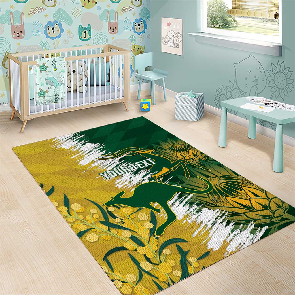 Custom Australia And South Africa Cricket Area Rug Aussies Proteas Together