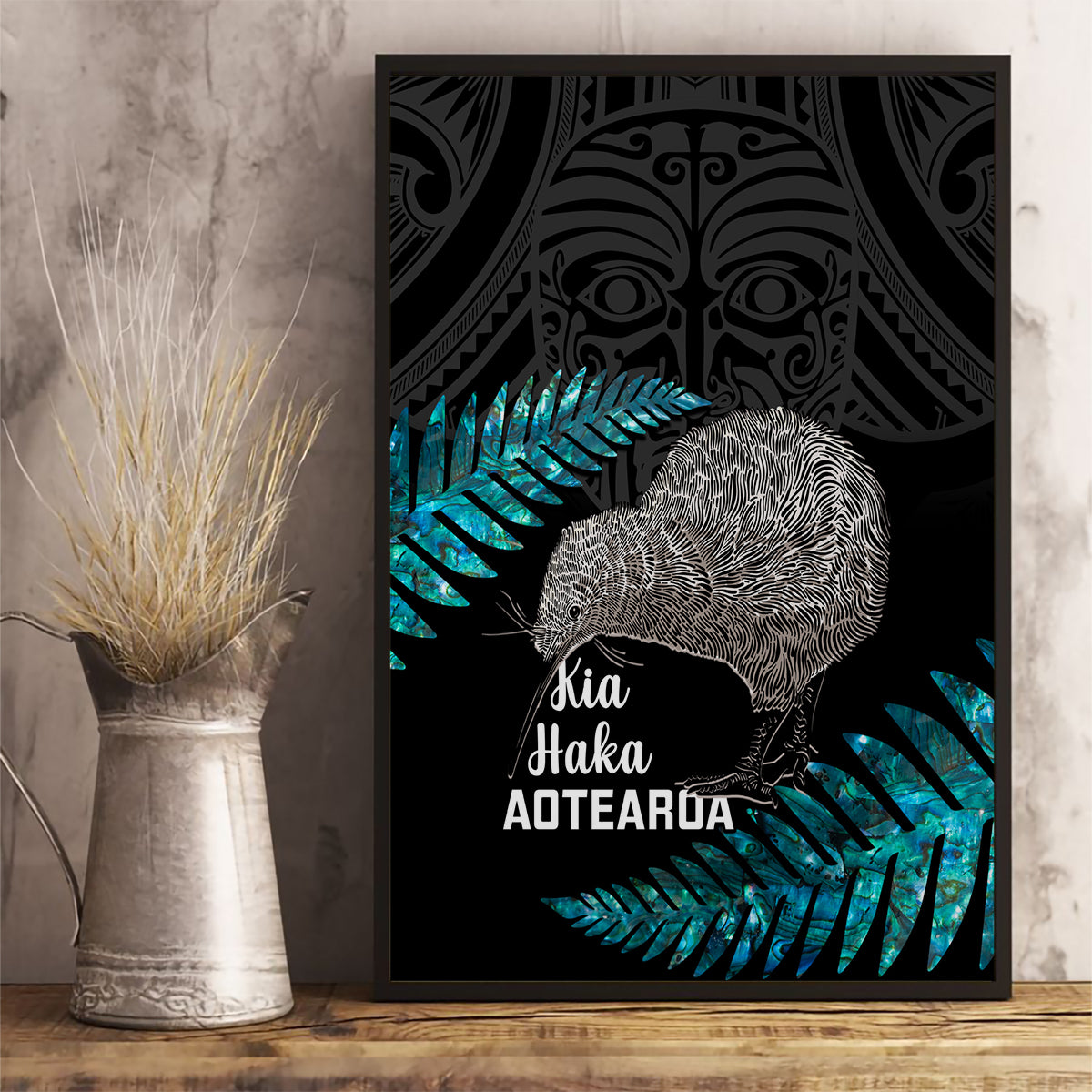 custom-new-zealand-silver-fern-rugby-canvas-wall-art-pacific-2023-kia-haka-kiwis-with-maori-ta-moko