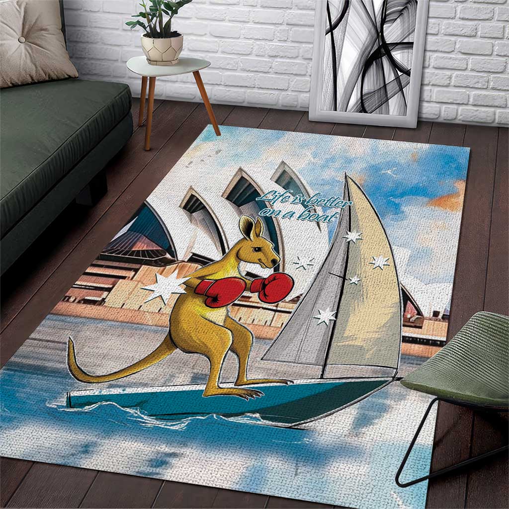 Personalised Australia Sailing Area Rug Life Is Better On A Boat