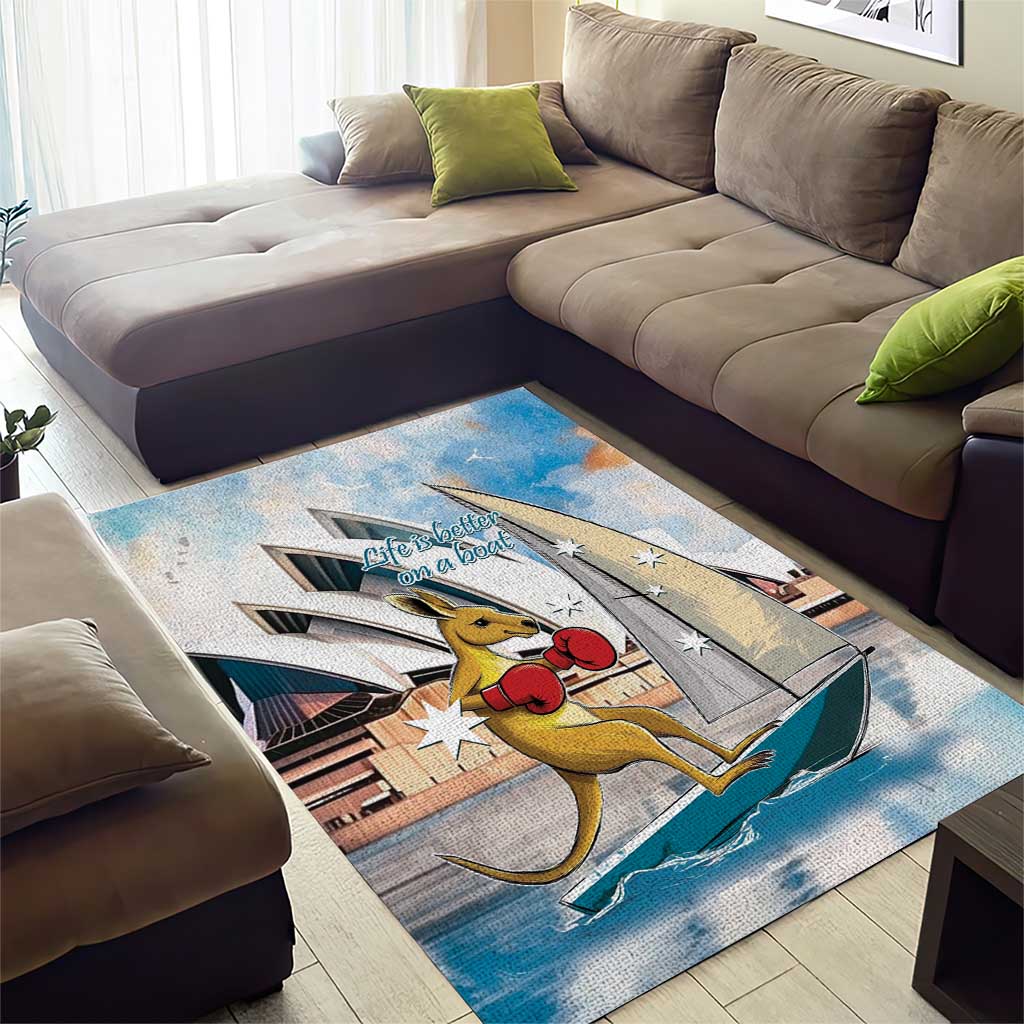 Personalised Australia Sailing Area Rug Life Is Better On A Boat