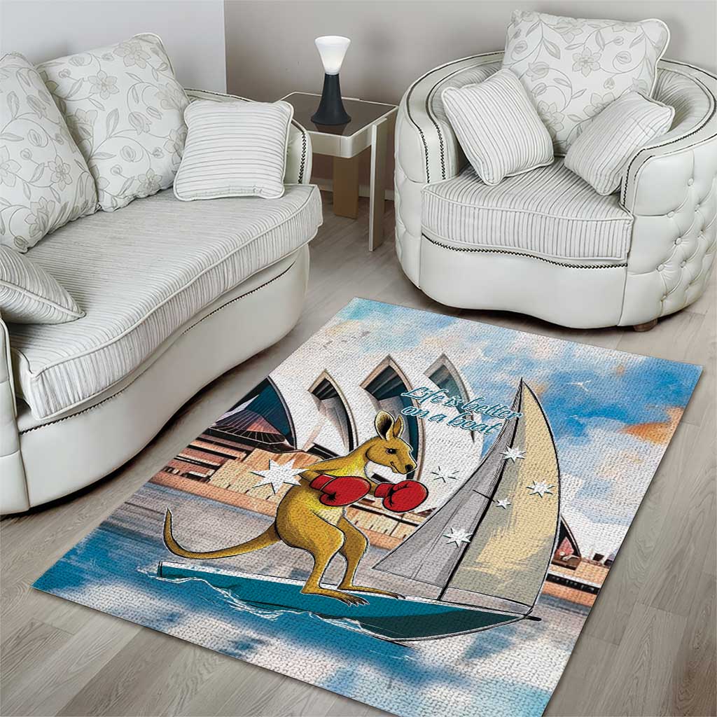 Personalised Australia Sailing Area Rug Life Is Better On A Boat