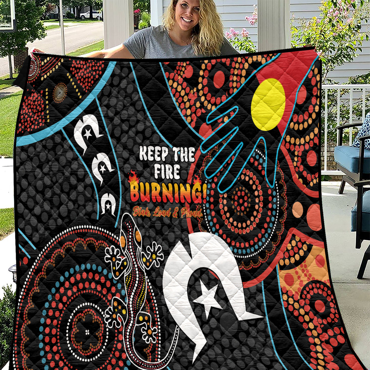 NAIDOC Week 2024 Quilt Keep The Fire Burning Indigenous Art