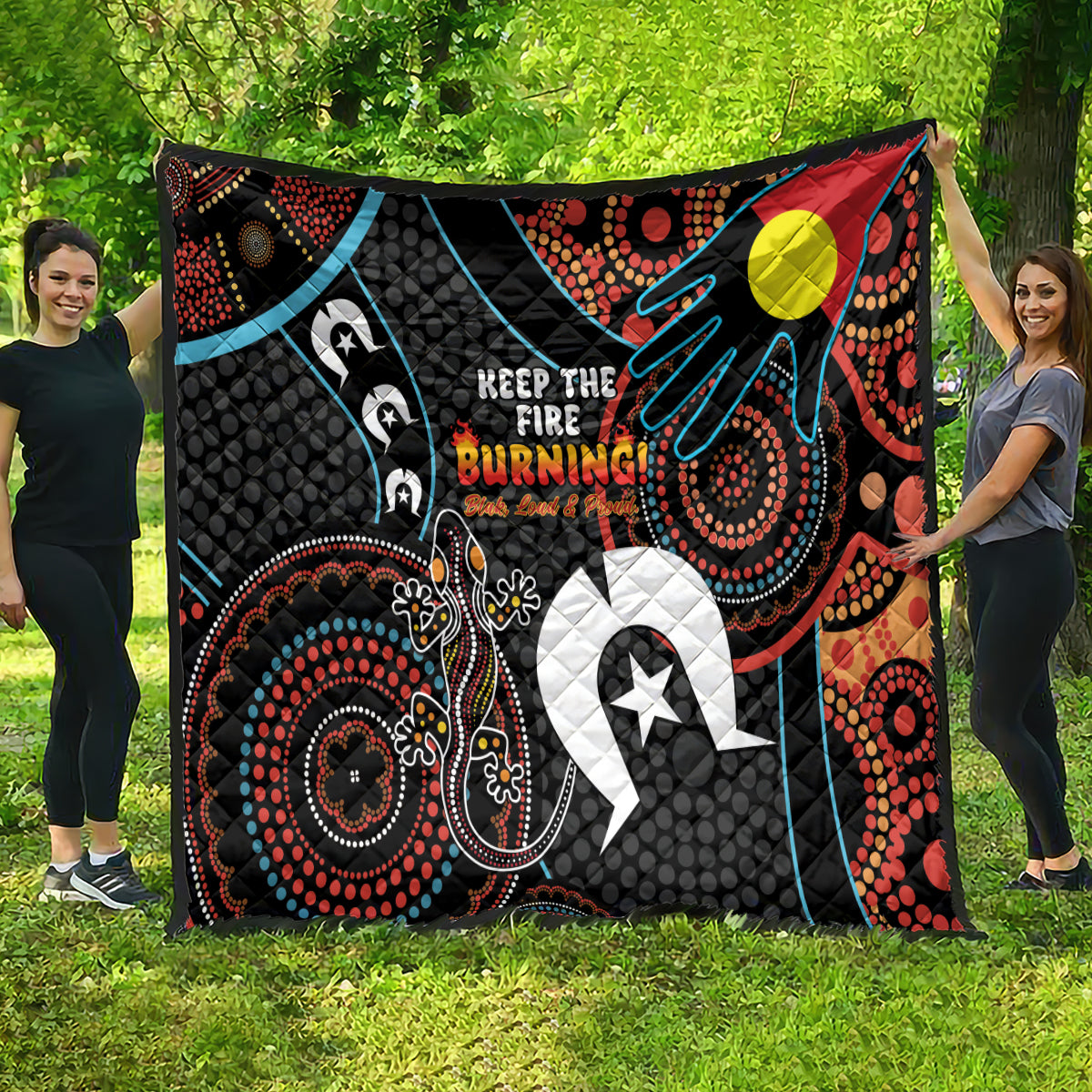 NAIDOC Week 2024 Quilt Keep The Fire Burning Indigenous Art