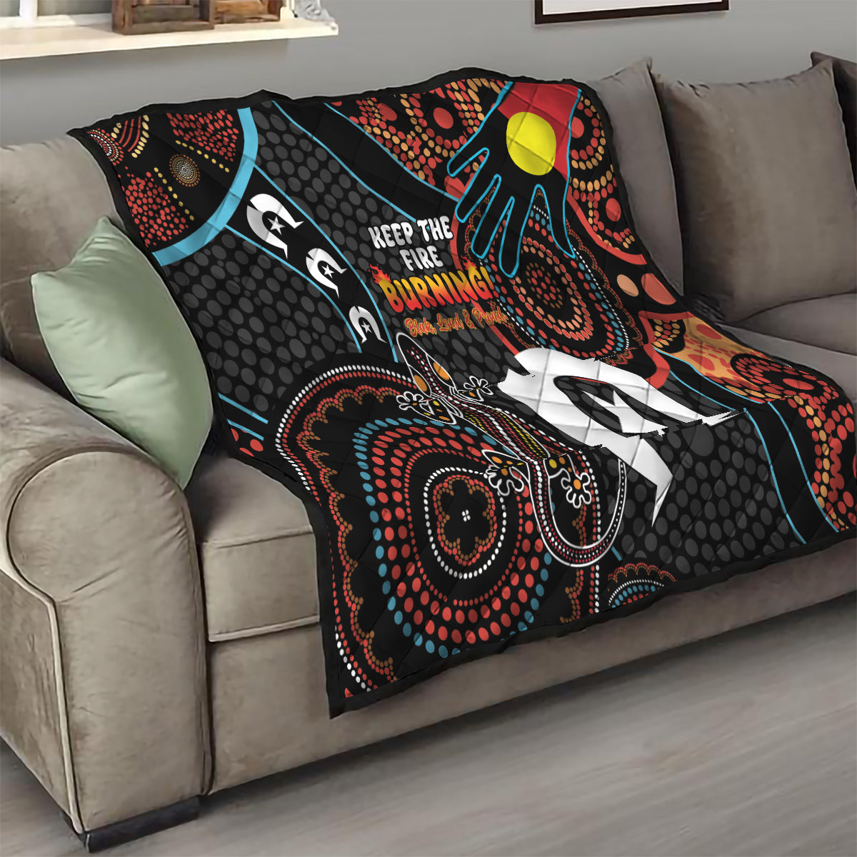 NAIDOC Week 2024 Quilt Keep The Fire Burning Indigenous Art