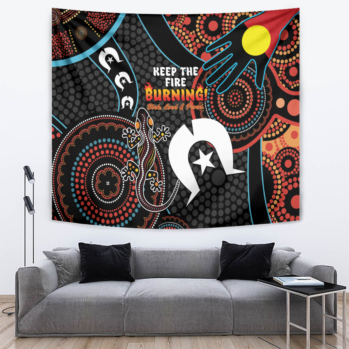 NAIDOC Week 2024 Tapestry Keep The Fire Burning Indigenous Art