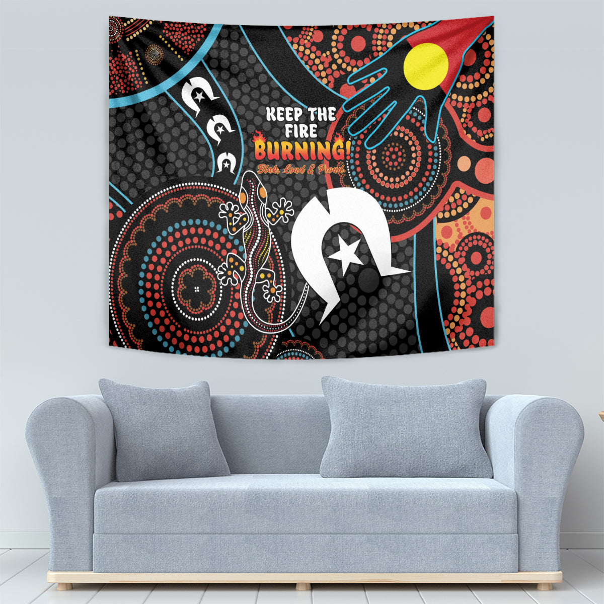 NAIDOC Week 2024 Tapestry Keep The Fire Burning Indigenous Art