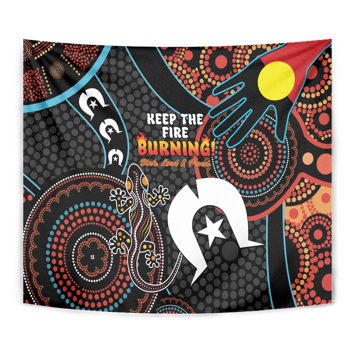 NAIDOC Week 2024 Tapestry Keep The Fire Burning Indigenous Art