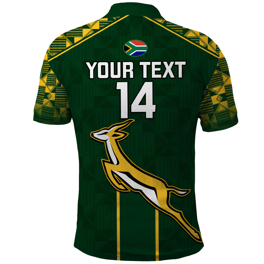 Custom South Africa Rugby Polo Shirt 2023 Go Springboks World Cup LT14