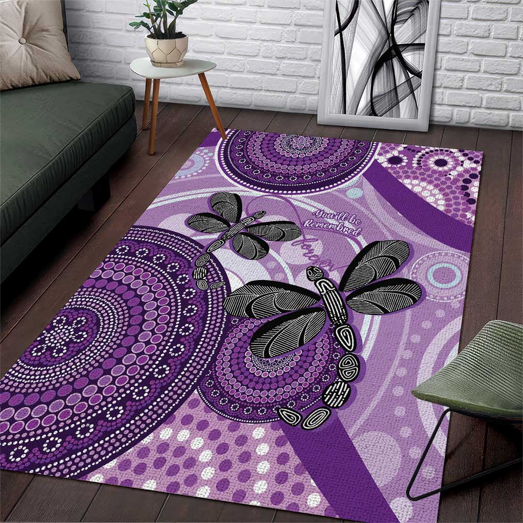 Memorial Australia Area Rug You Will Be Remembered Aboriginal Art