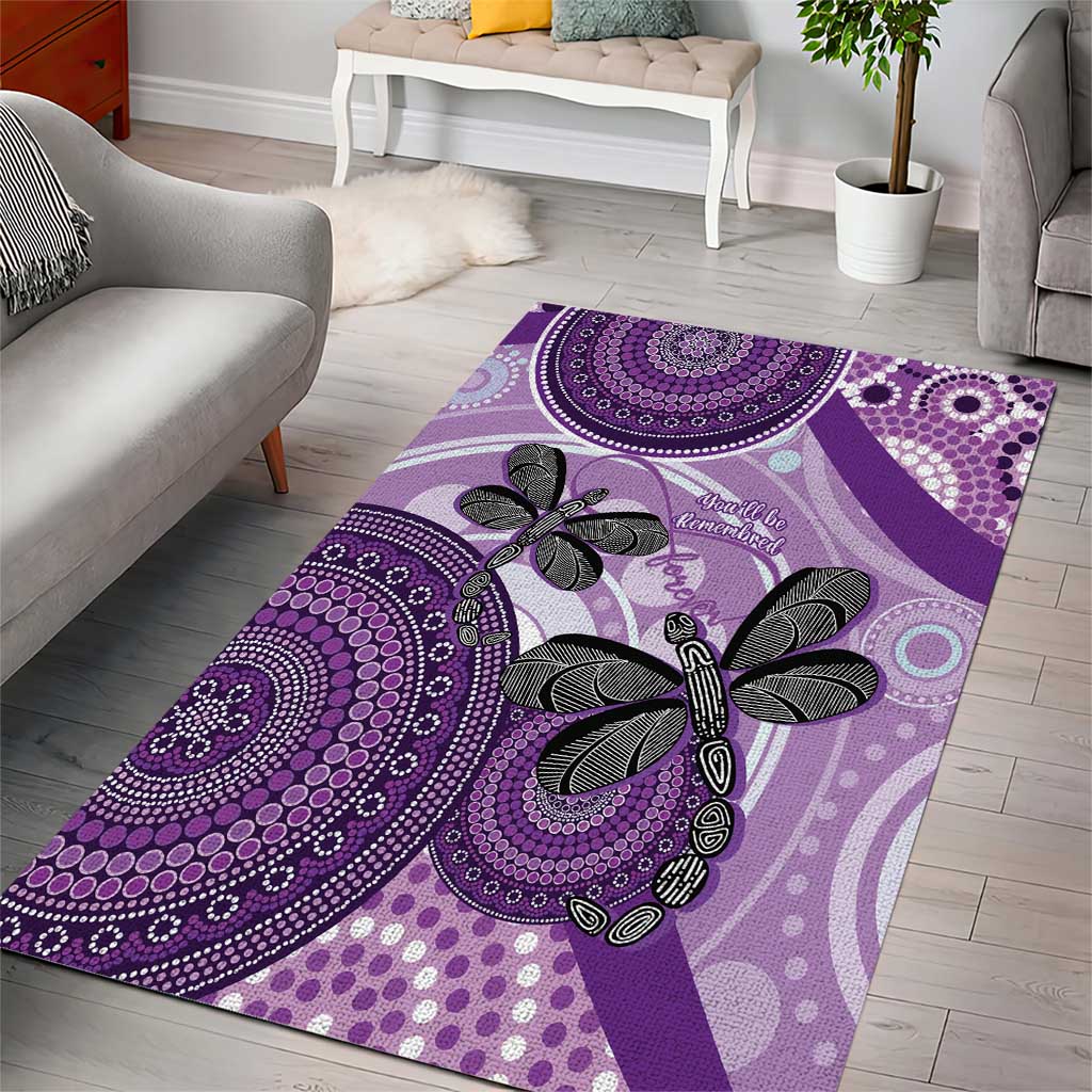 Memorial Australia Area Rug You Will Be Remembered Aboriginal Art