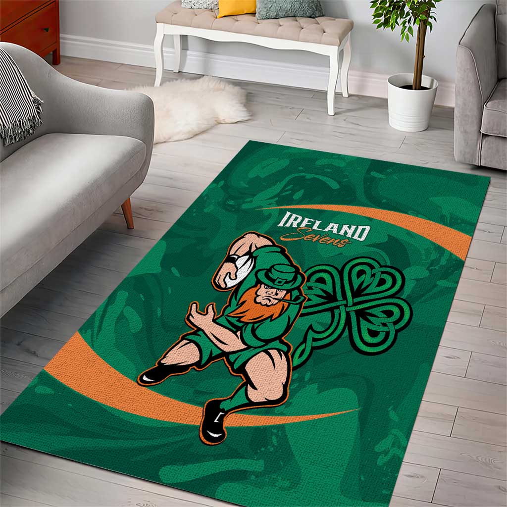 Ireland Rugby Sevens Area Rug Go Champions Irish Shamrock