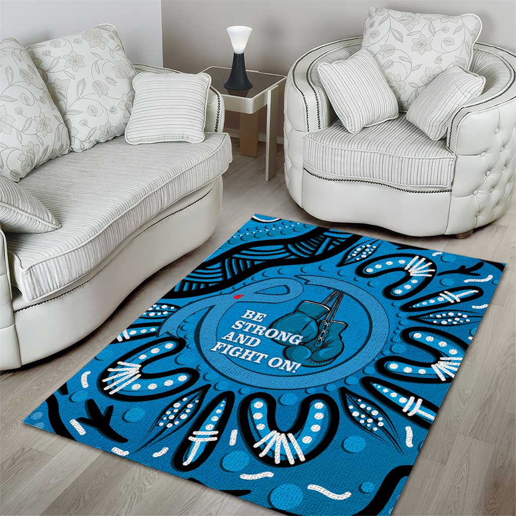 Australia Diabetes Awareness Month Area Rug Be Strong And Fight On Aboriginal Art