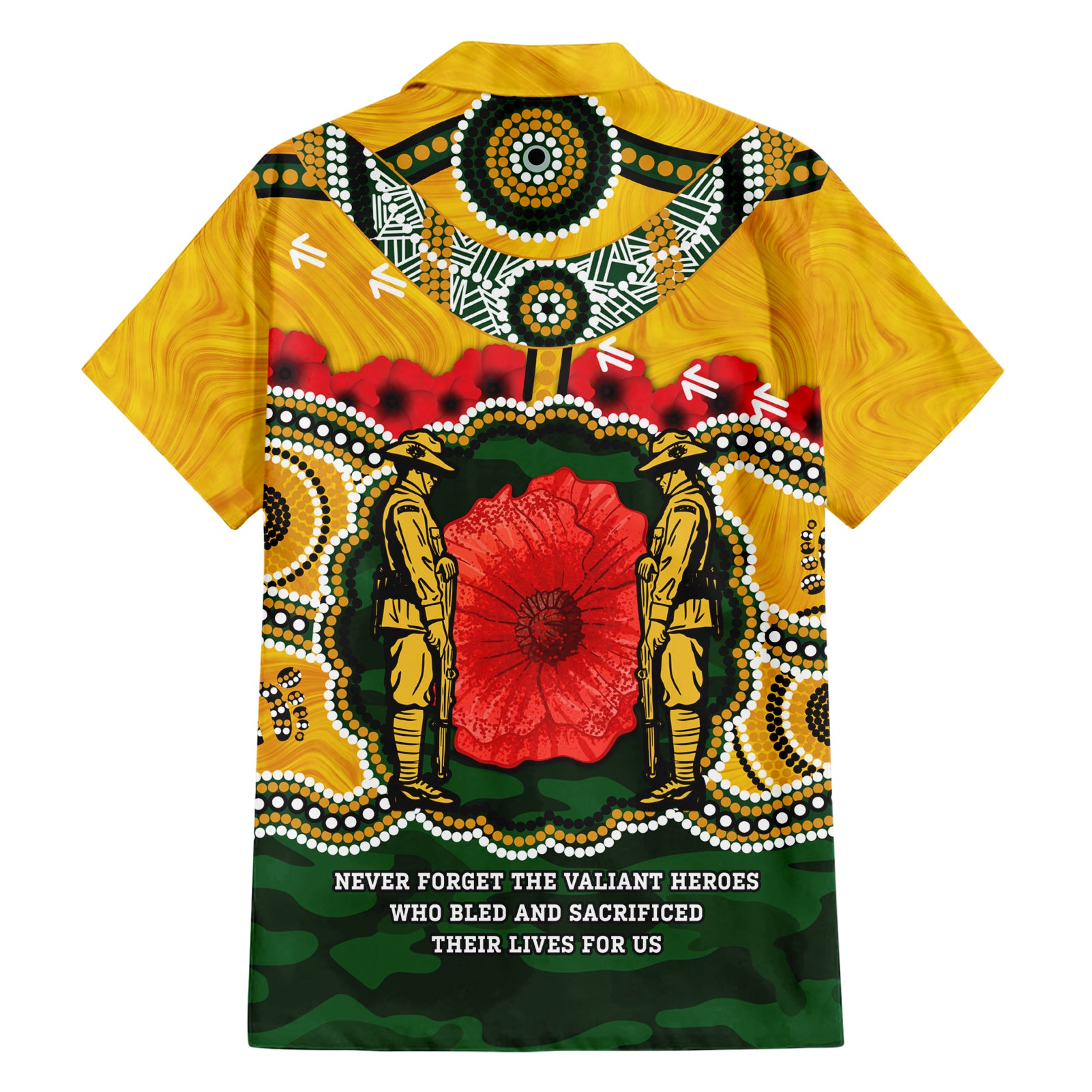 Matildas ANZAC Day 2024 Hawaiian Shirt Australian Army We Will Remember Them Aboriginal Art