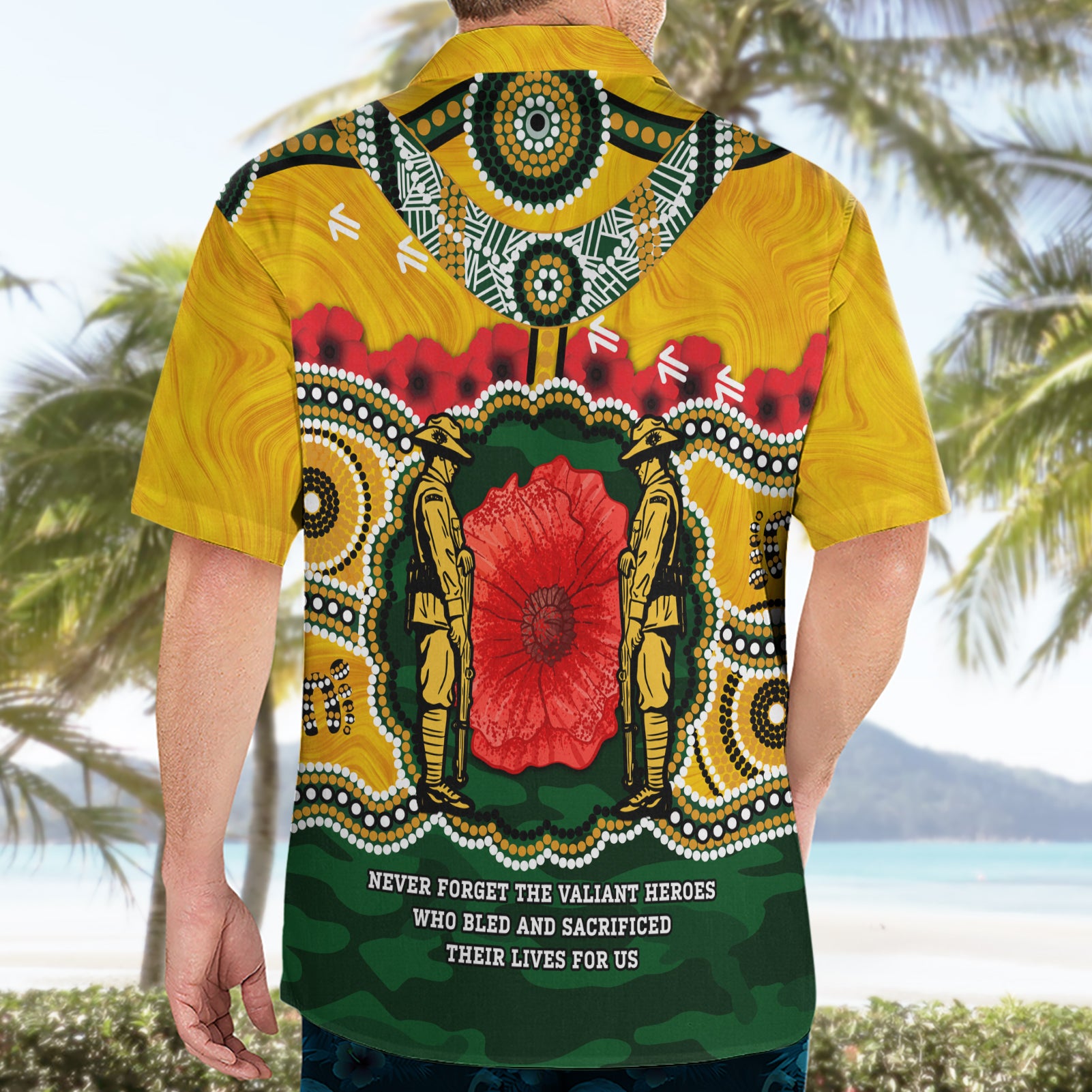 Matildas ANZAC Day 2024 Hawaiian Shirt Australian Army We Will Remember Them Aboriginal Art