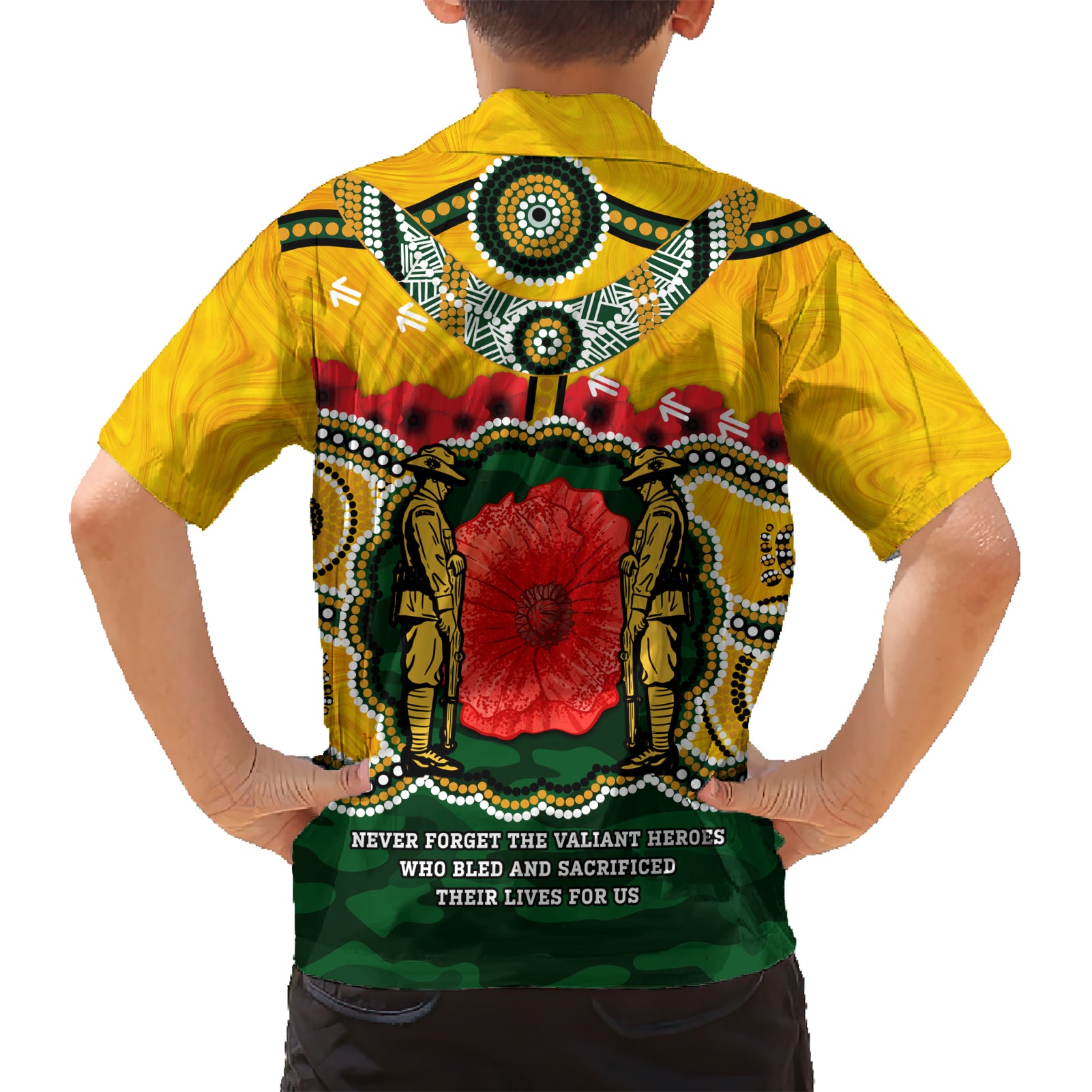 Matildas ANZAC Day 2024 Hawaiian Shirt Australian Army We Will Remember Them Aboriginal Art