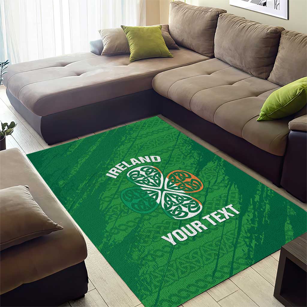 Custom Ireland Cricket Area Rug Irish Celtic Knot - National Color