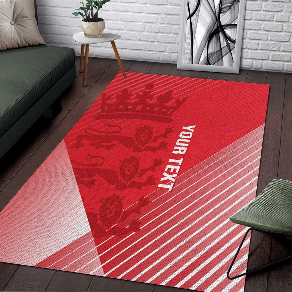 Custom England Cricket Area Rug Go Champions Sporty Style