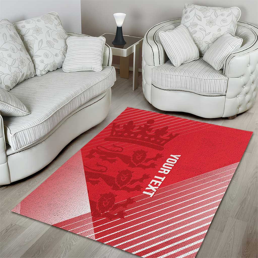 Custom England Cricket Area Rug Go Champions Sporty Style