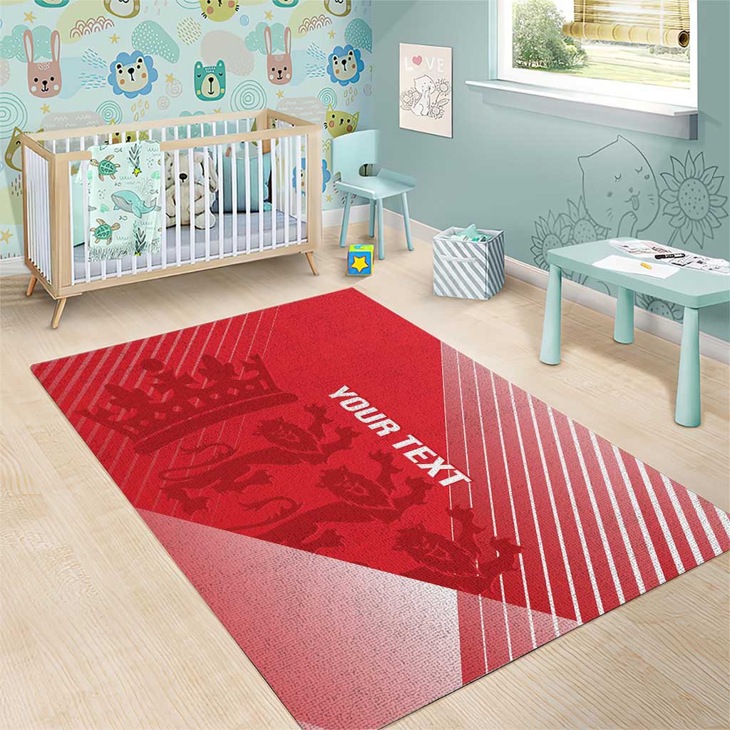 Custom England Cricket Area Rug Go Champions Sporty Style