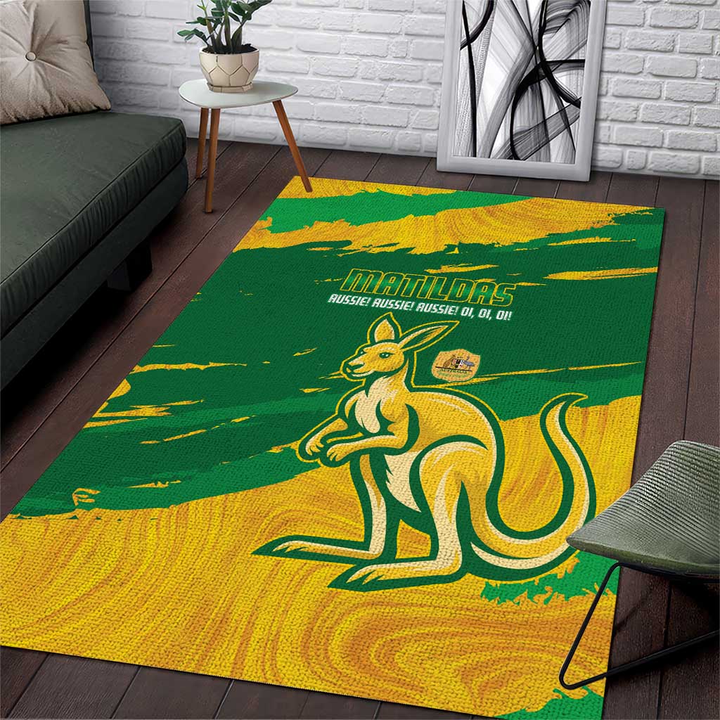 Australia Soccer Area Rug 2025 Go Matildas Marble Grunge Style