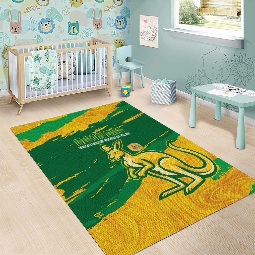 Australia Soccer Area Rug 2025 Go Matildas Marble Grunge Style