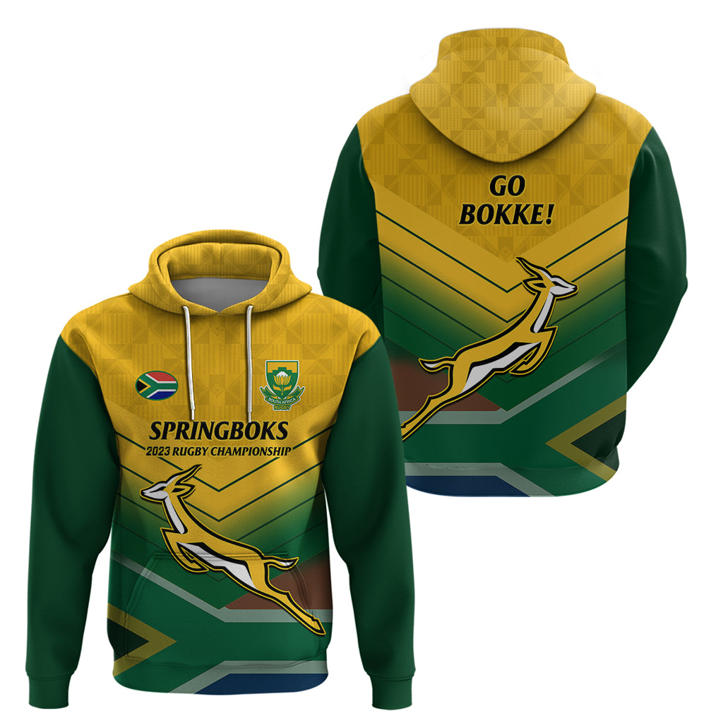 South Africa Rugby Hoodie Springboks 2023 Go Champions African Pattern ...