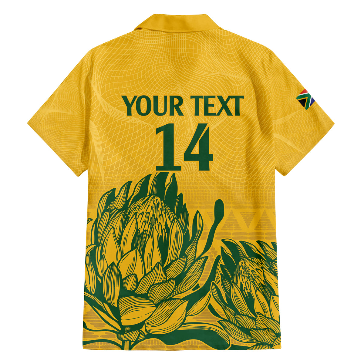 Custom South Africa Cricket Family Matching Puletasi and Hawaiian Shirt 2024 African Pattern Go Proteas