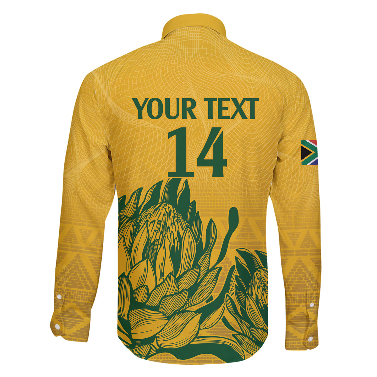 Custom South Africa Cricket Family Matching Puletasi and Hawaiian Shirt 2024 African Pattern Go Proteas