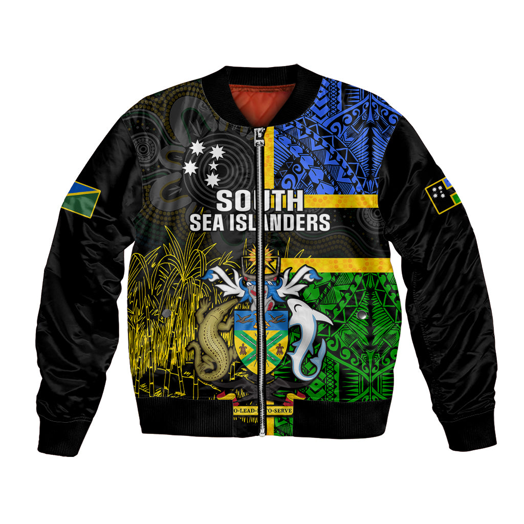 South Sea Islanders Bomber Jacket Kanakas With Solomon Islands Coat Of Arms LT14