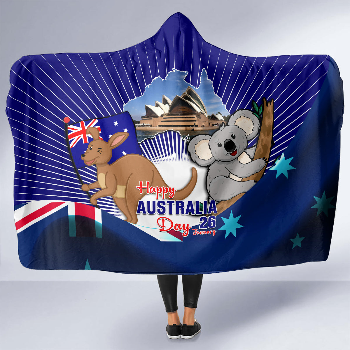 Australia Day Hooded Blanket 2024 Proud To Be Australian Flag Color LT   Lt14 27112301 Hooded Blankets 2 1200x1200 