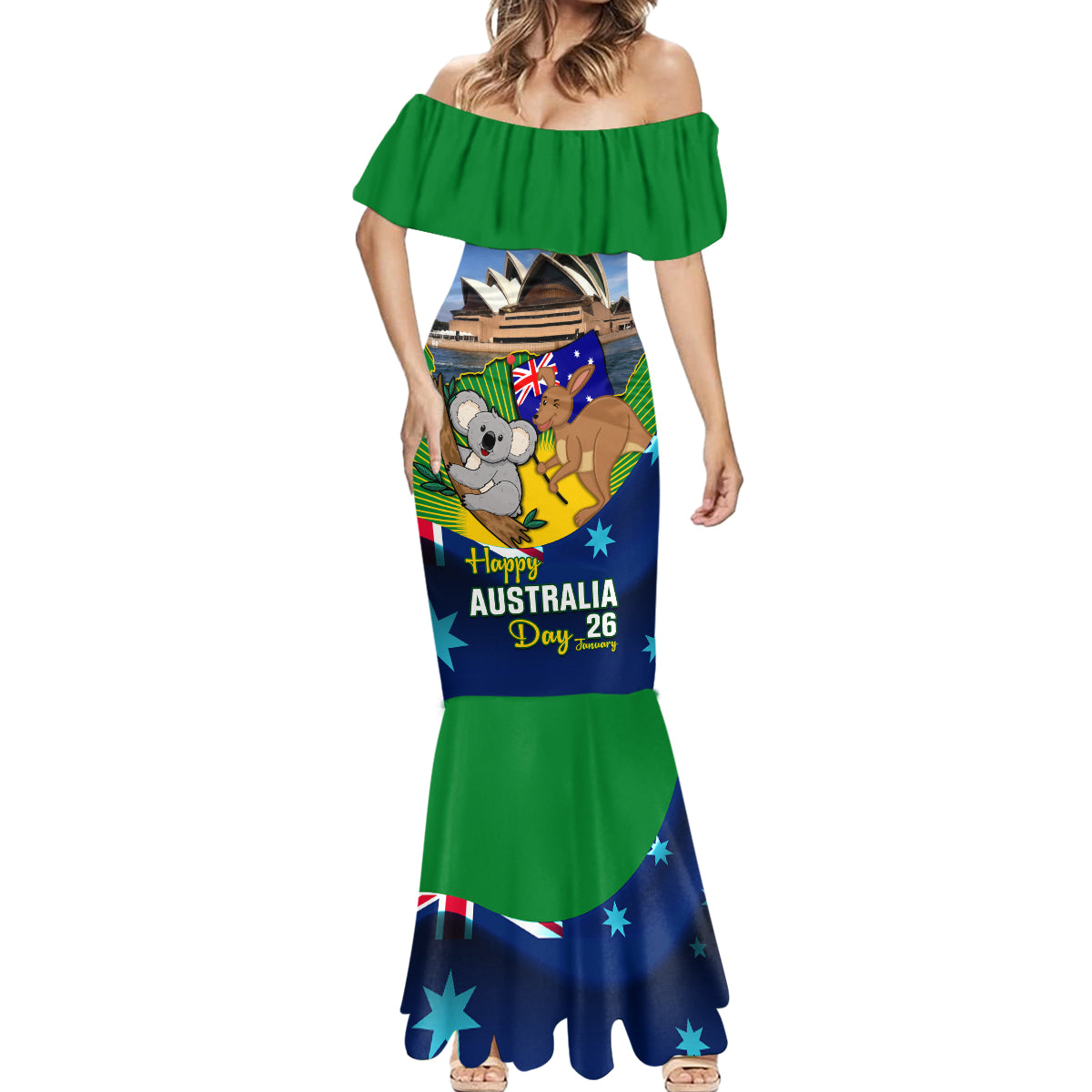 australia-day-mermaid-dress-2024-proud-to-be-australian-national-color