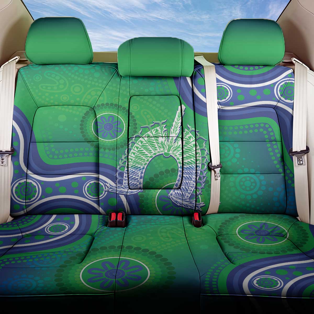 Australia Torres Strait Islanders Back Car Seat Cover Dhari Aboriginal Pattern