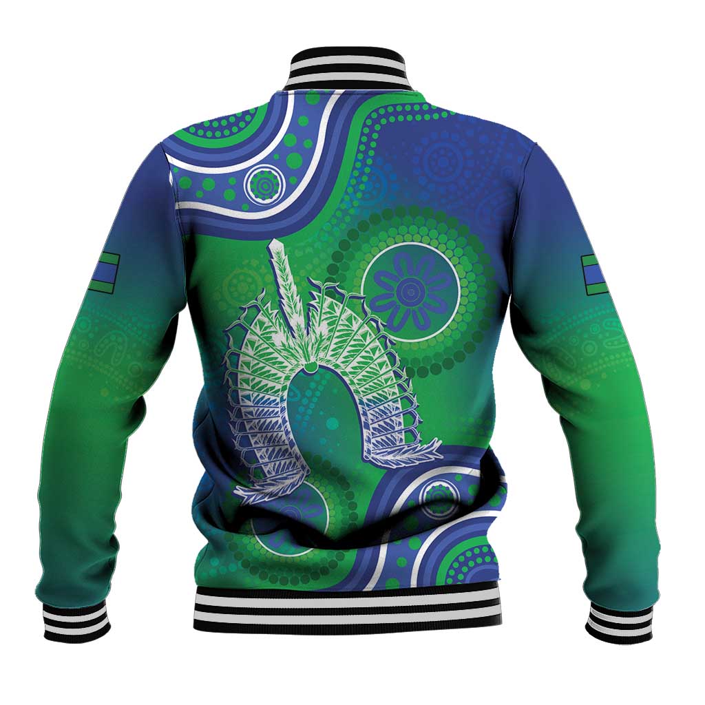 Australia Torres Strait Islanders Baseball Jacket Dhari Aboriginal Pattern