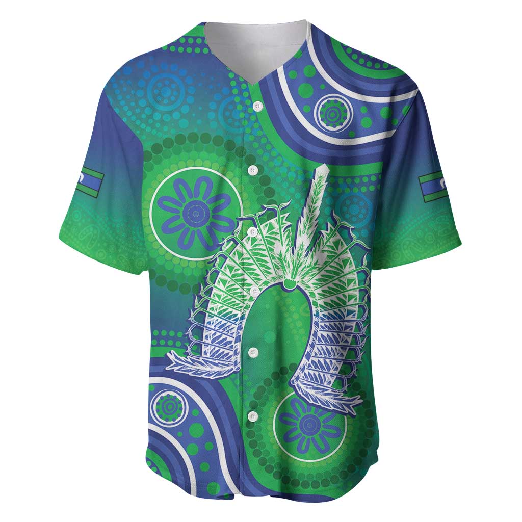 Australia Torres Strait Islanders Baseball Jersey Dhari Aboriginal Pattern