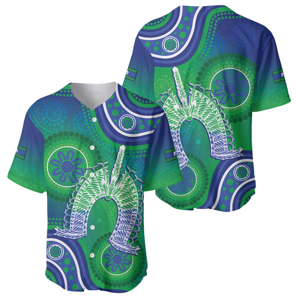 Australia Torres Strait Islanders Baseball Jersey Dhari Aboriginal Pattern